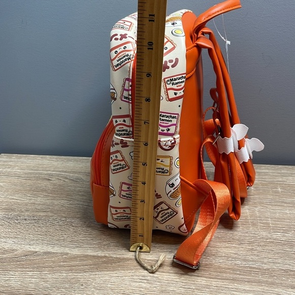 Maruchan Ramen Noodle Soup Mini Backpack Mad Engine NWT Orange Cream Print Zip - Picture 8 of 12
